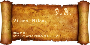Vilmos Mikes névjegykártya